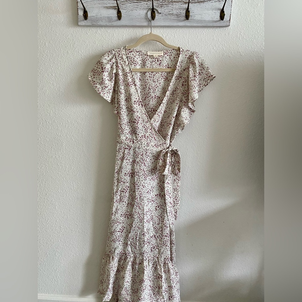 Love Stitch Floral Wrap Dress